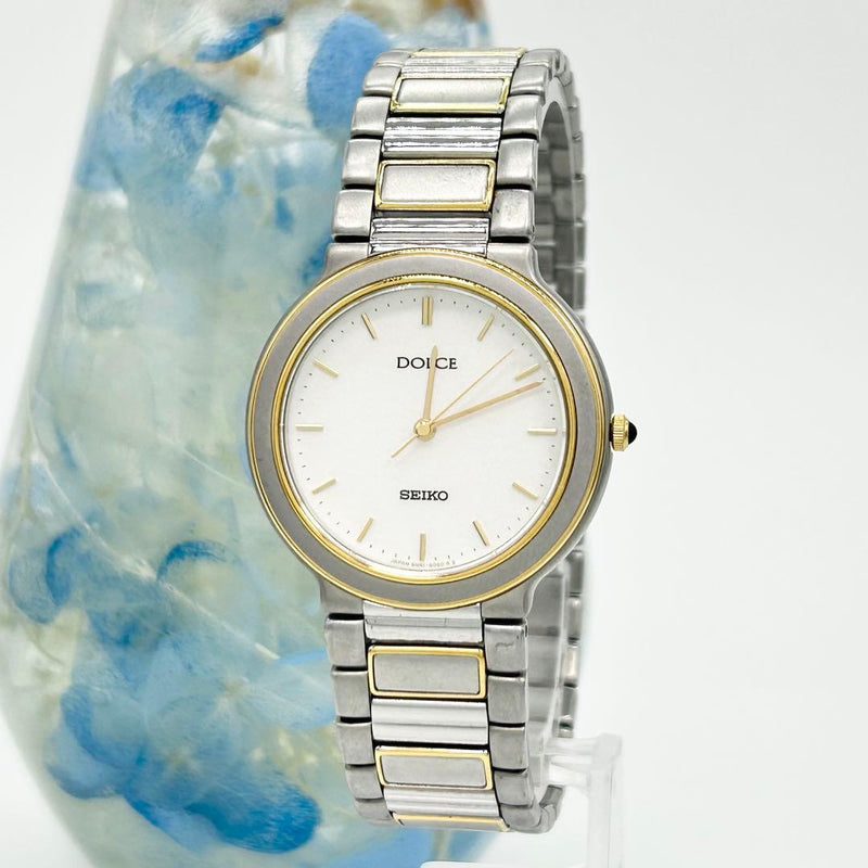 Dolce 8n41-6040 Quartz Watch Gold Tone Mens Dress Watch Japan Made