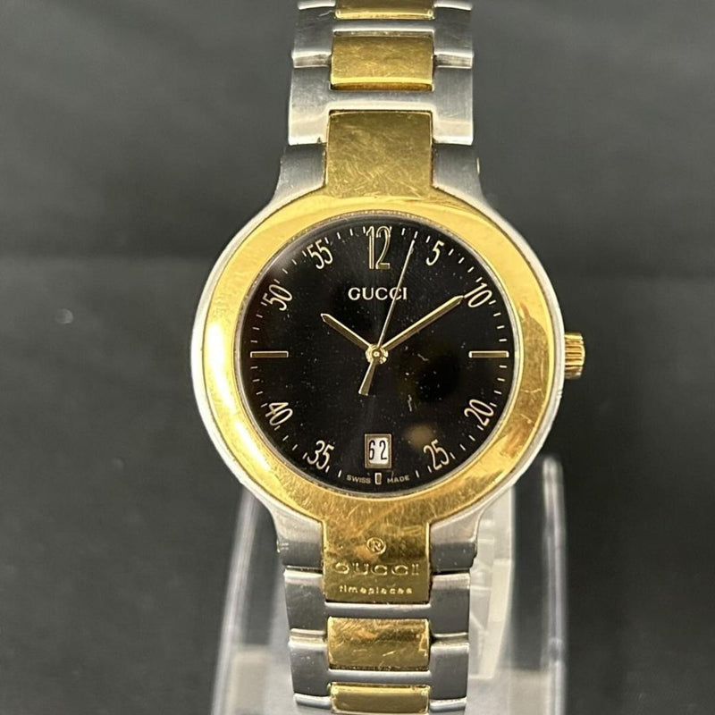 Gucci 8900m Mens Watch Quartz Date Checked Crown Luxury Dress Watch