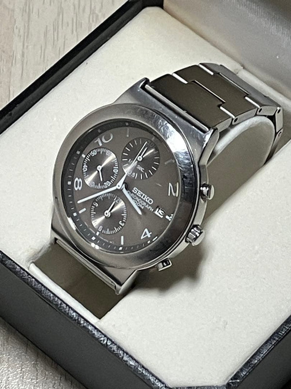 Chronograph Watch 7t92-0cz0 Mens Stainless Steel Quartz Analog Wristwatch