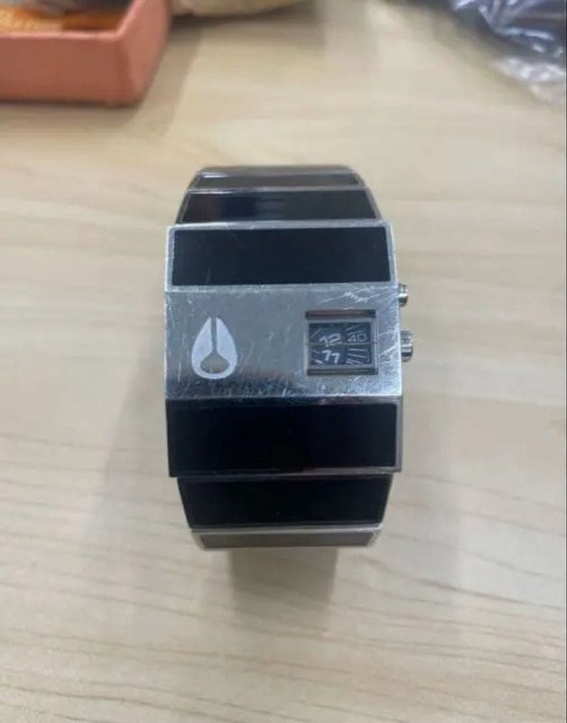 Battery  Rotolog Watch Black Quartz Analog Wristwatch For Men Women