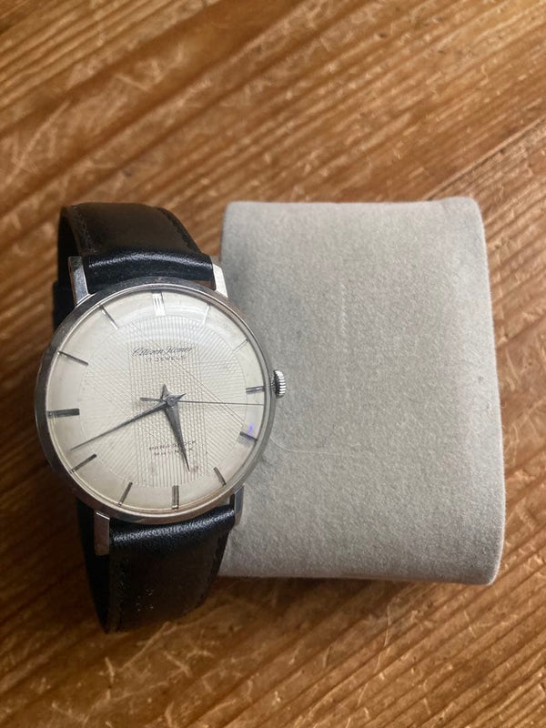 Homer Hand-wound Watch Silver Black Dial Mechanical Dress Watch