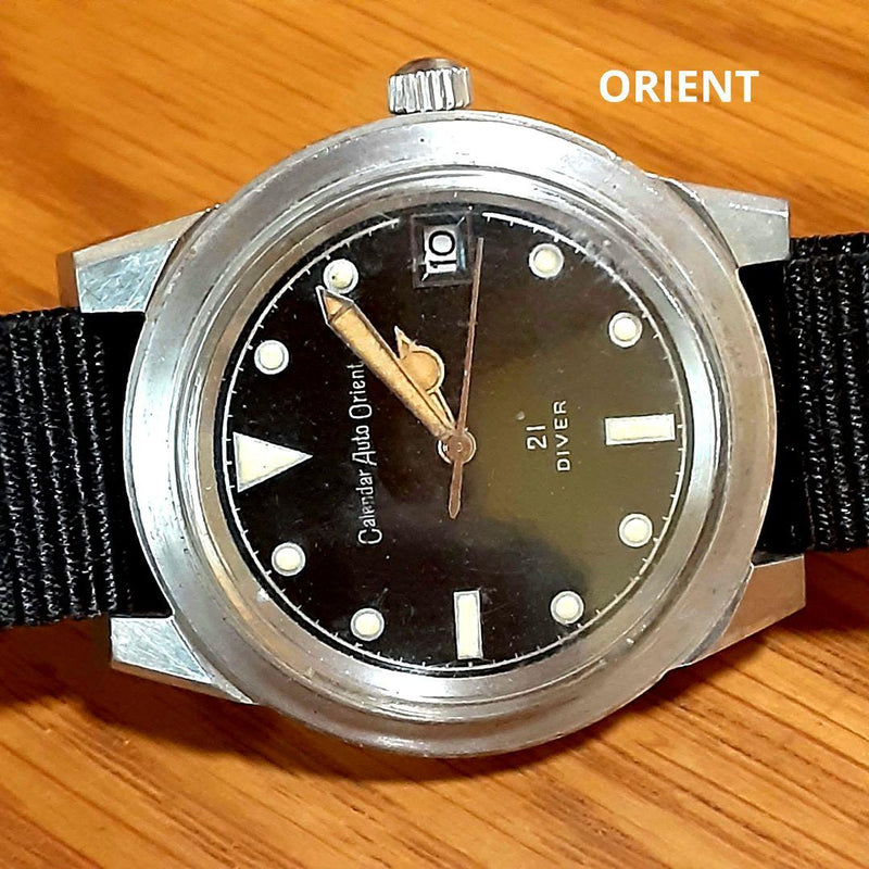 Calendar Auto Diver 21 At Mens Watch Rotating Bezel Vintage