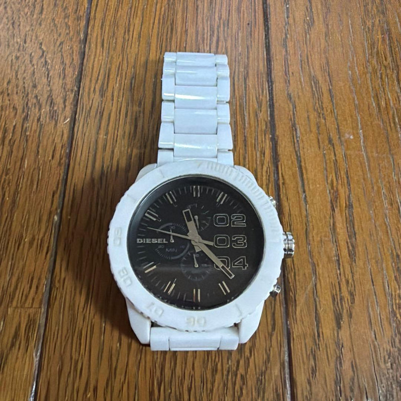Diesel Ceramic Dz4220 Watch White Black Modified Working Mens Fashion Watch