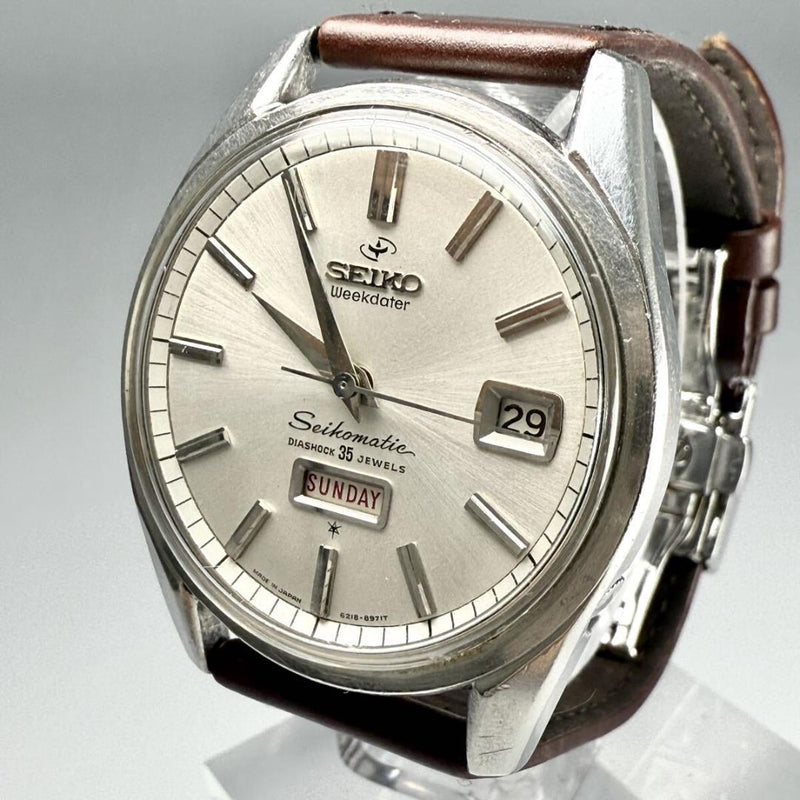 Seikomatic Day-date Ad Dial Watch Vintage Working Wristwatch