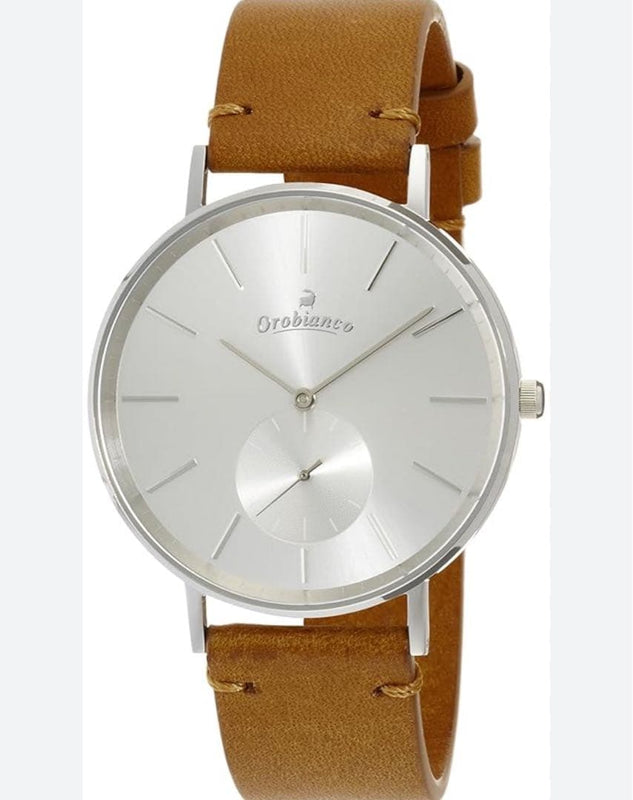 Orobianco Watch Italian Design Quartz Movement Leather Band Casual Wristwatch