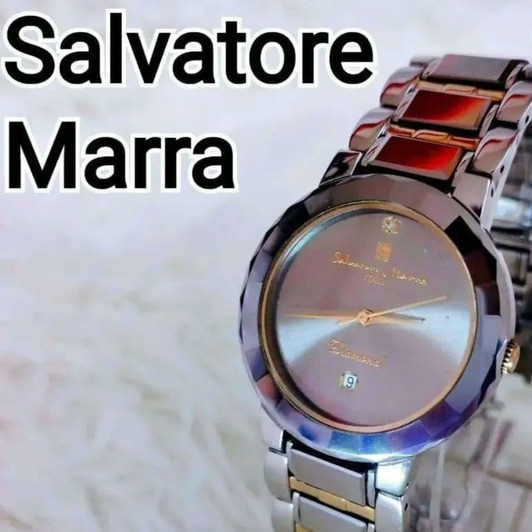 Salvatore Marra K18 Pure Gold Diamond Watch Luxury Womens Wristwatch Elegant