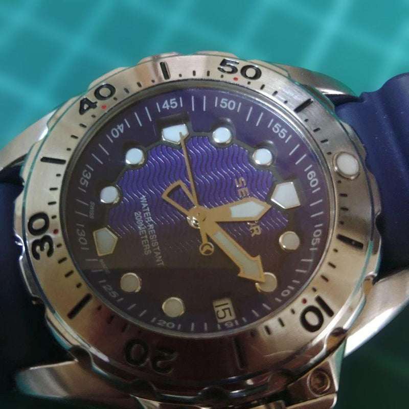 Sector 600 Navy Watch 200m Water Resistant Mens Dive Watch Stainless Steel