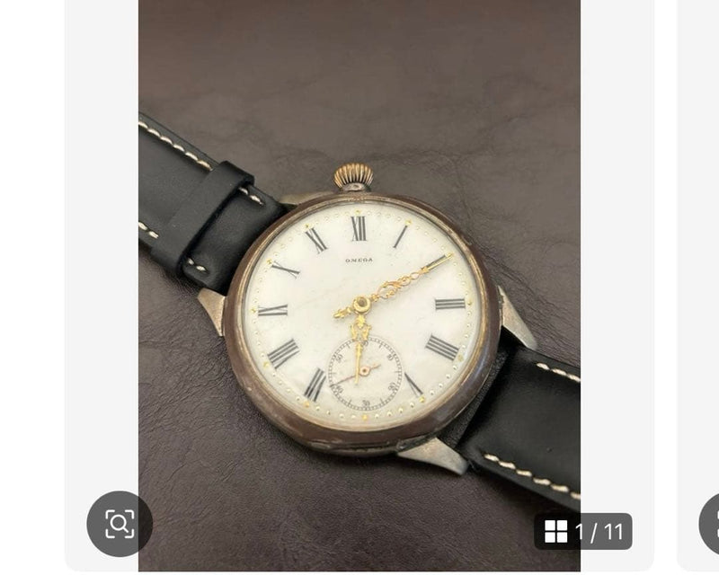 Omega Pocket Watch Drivers Watch Manual Winding Ceramic Silver Mens Collectible