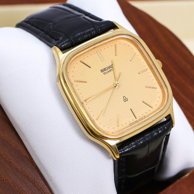Watch Sgp Crystal Mark Vintage Square 2637 Working Wristwatch Gold Plated