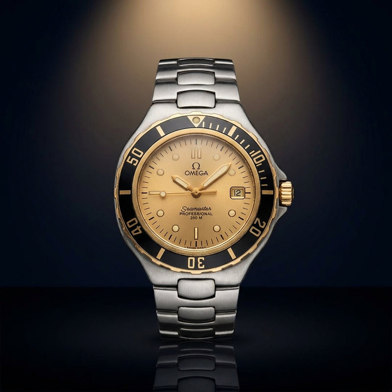 Seamaster 200m Mens Watch Stainless Steel Quartz Diver Swiss Made Classic