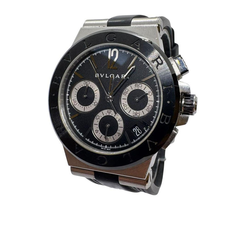 Bulgari Diagono Chronograph Mens Watch For Parts/repair As Is