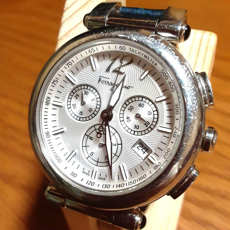 Salvatore Ferragamo Chronograph Date Mens Watch Working Swiss Made Quartz