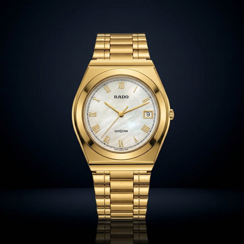 Diastar 113.9519.3 Gold Watch Swiss Made Luxury Mens Wristwatch Quartz