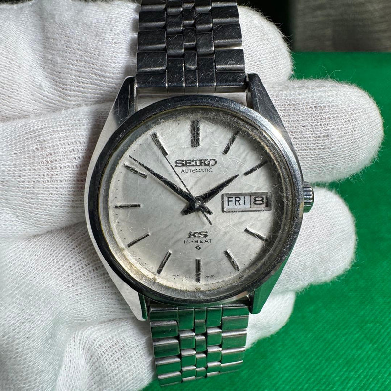 SEIKO King Seiko KS HI-BEAT Automatic Watch Silver Dial Stainless Steel Band