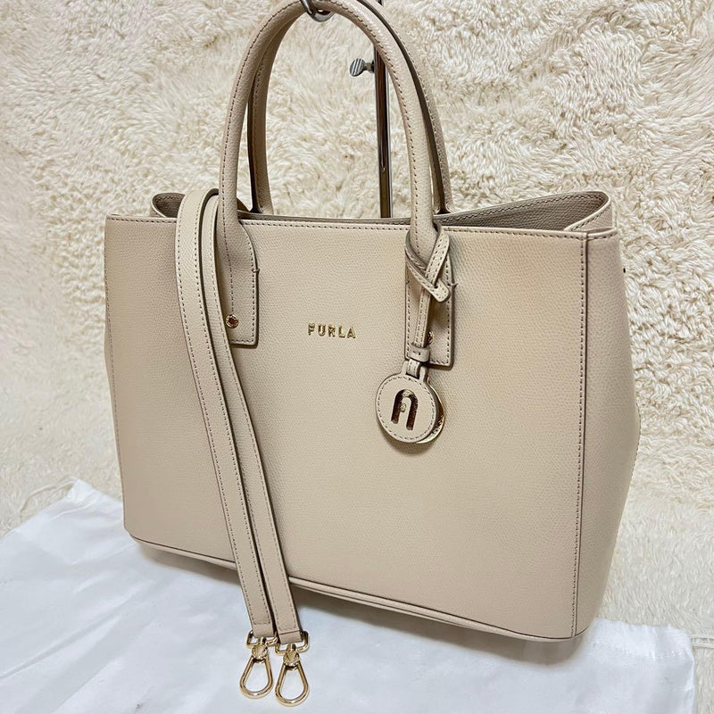 FURLA Linda 2-Way Handbag WB01286 ARE000 Saffiano Leather W12.6xH8.7xD5.9in