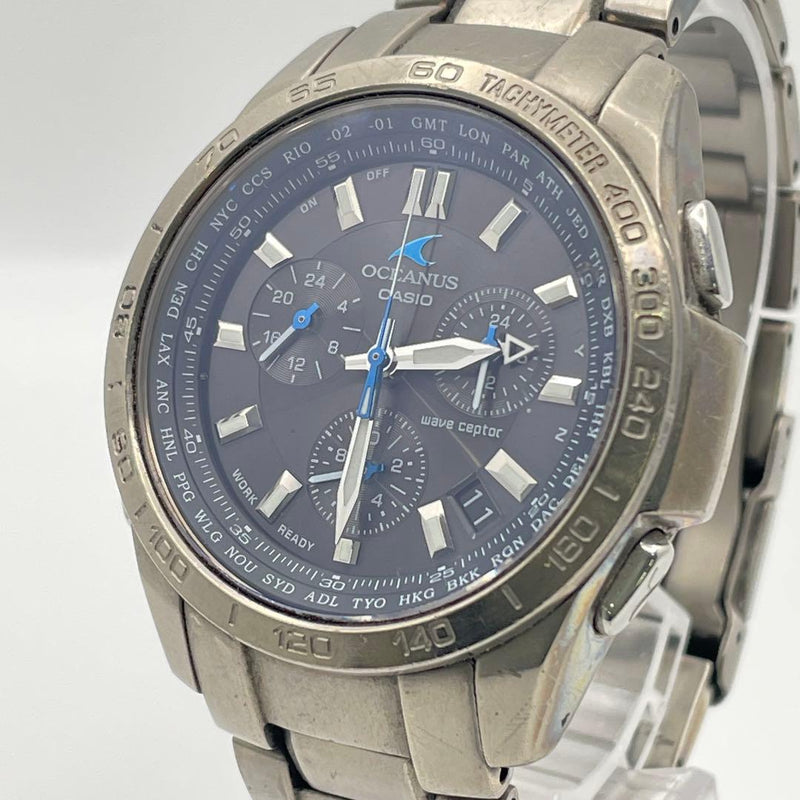 CASIO Oceanus OCW-600 Wave Ceptor Tough Solar Titanium 1/20s Chronograph 10 Bar
