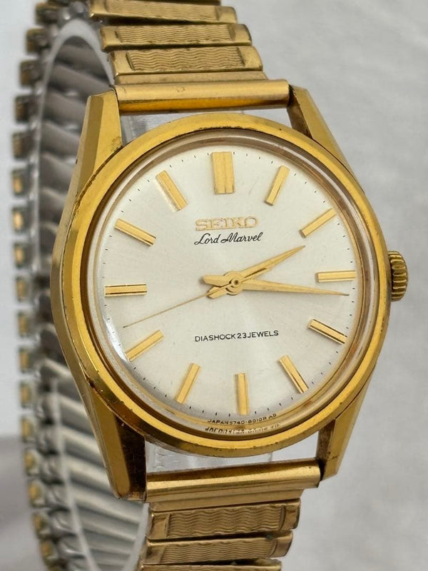 SEIKO LORD MARVEL 36000 5740-8000 Silver 34mm Manual Winding 23J Mens Watch