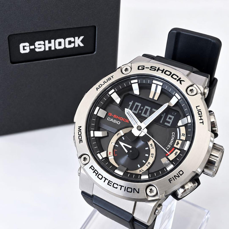 CASIO G-SHOCK GST-B200 Solar Bluetooth Digital Analog 51mm Black Metal Bezel