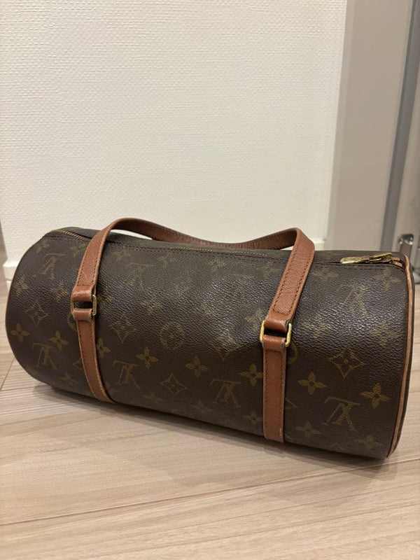 Louis Vuitton Monogram Papillon Cylinder Shoulder Bag Monogram Canvas Brown Zip
