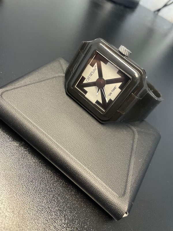 Off-White PROTO 01 Watch Black Case White Dial Synthetic Transparent Square