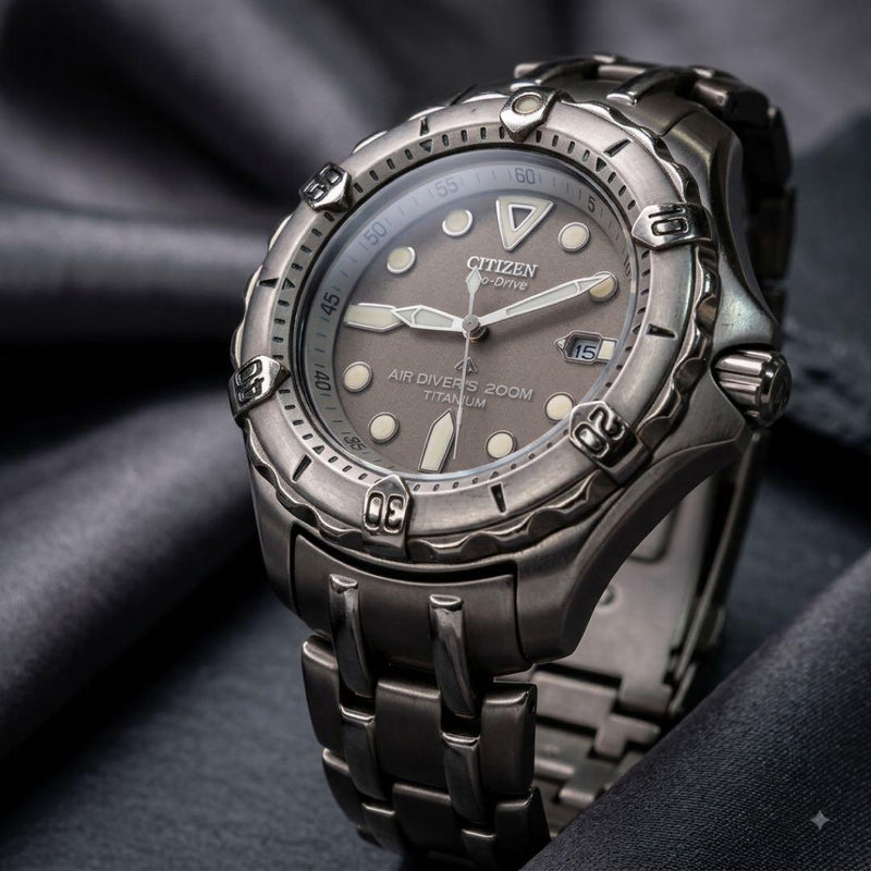CITIZEN Promaster Eco-Drive Air Divers 200M B872-H26035 Titanium 45mm Beige Dial
