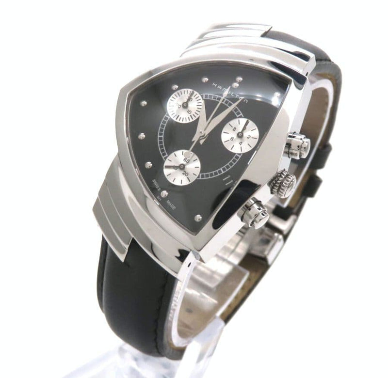 HAMILTON Ventura H244121 Quartz Stainless Steel 32.5mm Black Dial Chronograph
