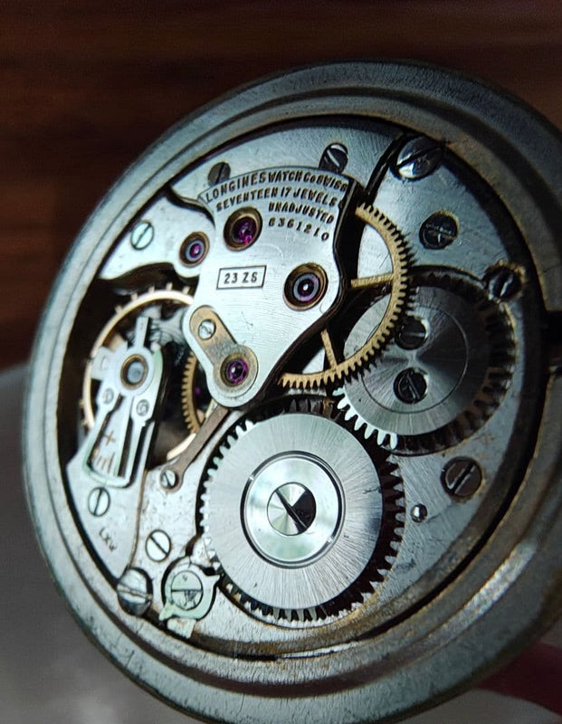 LONGINES Watch Hand-wound Movement White Dial 14K Gold Hands & Crown