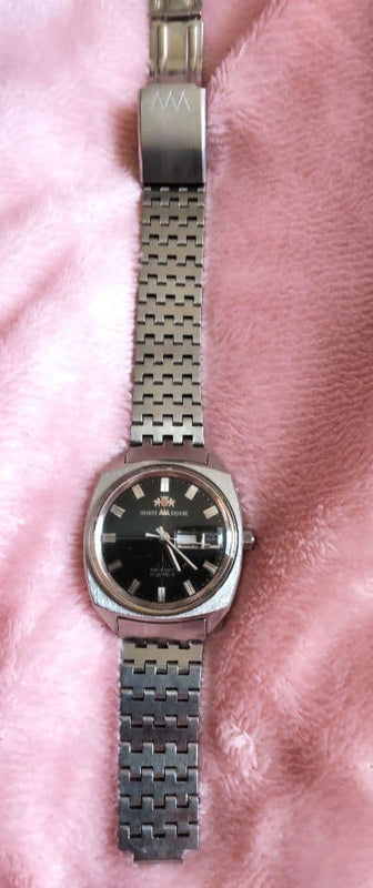 ORIENT AAA DELUXE SWIMMER Manual Winding 21 Jewels Black Dial Stainless Steel
