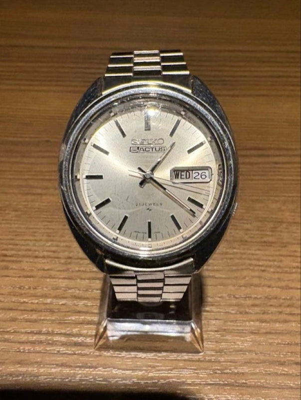SEIKO 5 ACTUS 7019-7070 Automatic Silver Dial Stainless Steel Day-Date Watch