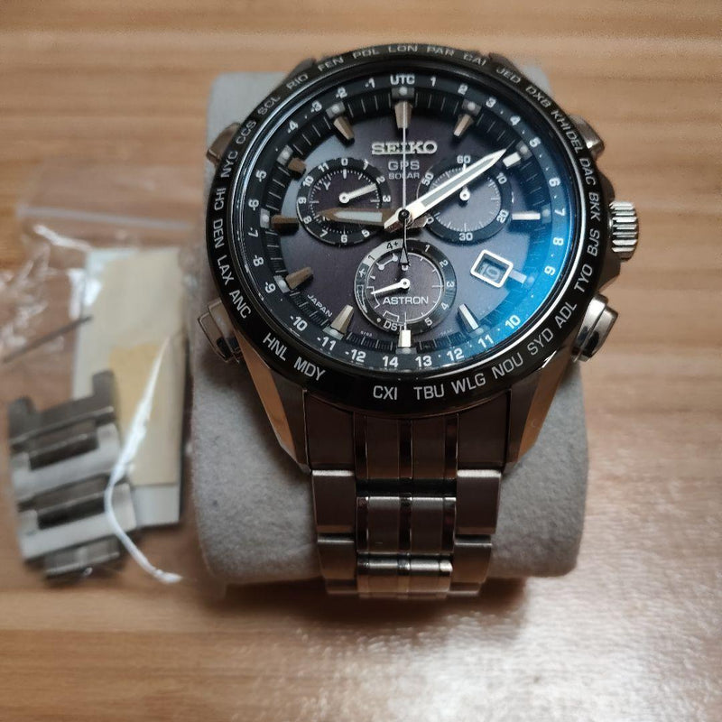 SEIKO Astron SBXB003 8X82-0AB0 GPS Solar Analog Quartz Mens Bracelet Watch