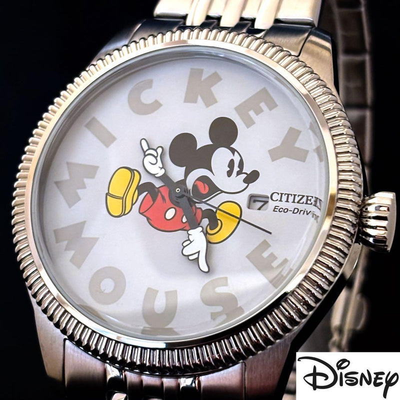 Citizen Disney Parks Mickey Mouse Eco-Drive Solar Watch 42mm SS 100m White Dial