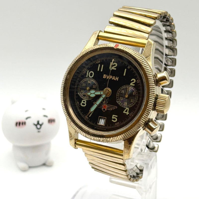POLJOT Manual Chronograph Soviet Wristwatch Poljot 3133 38-39.5mm 23J Date 42h