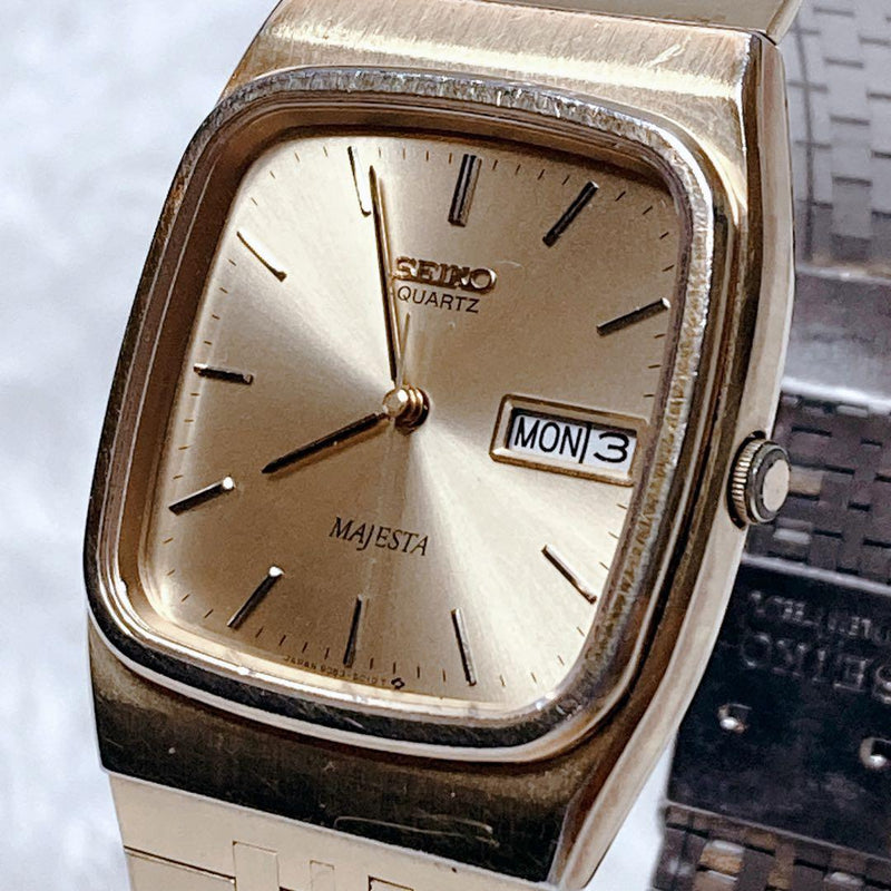 Seiko Majesta 9063-5010 31mm Silver Dial Quartz Day/Date Mens Watch 1983