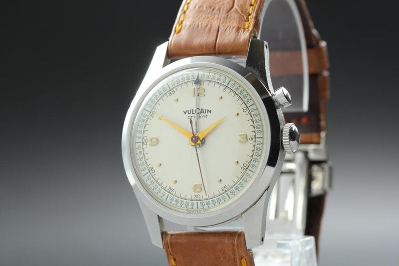 VULCAIN Cricket S1511A 1950s Mechanical Alarm Manual Wind Stainless Steel Watch