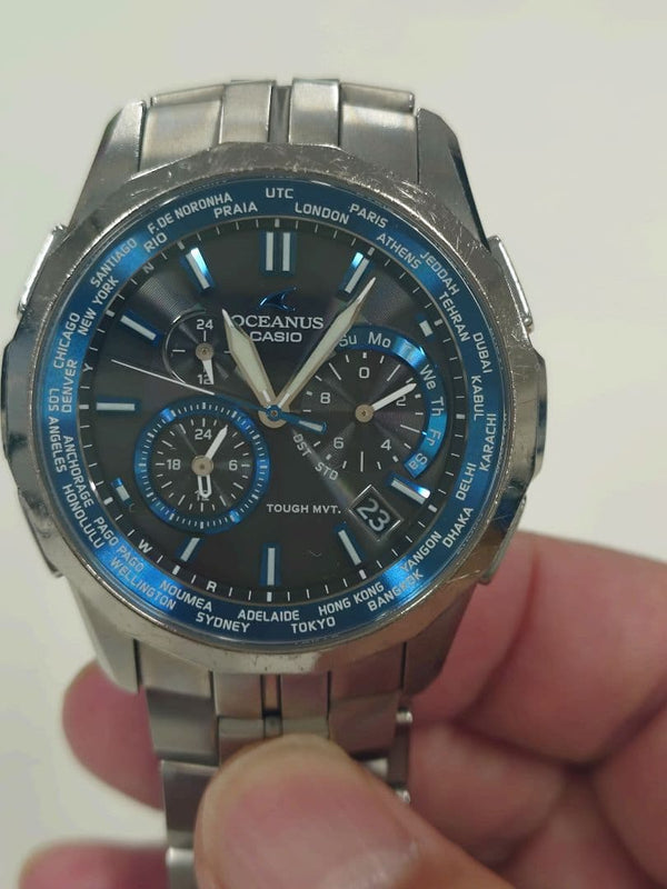 Casio Oceanus Manta OCW-S1400-1AJF Titanium Tough Solar Radio Wave Watch World
