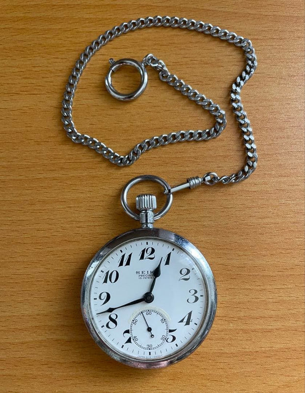 SEIKO 1961 Precision Railway Hand Wind 15J Arabic Dial Small Seconds Pocket