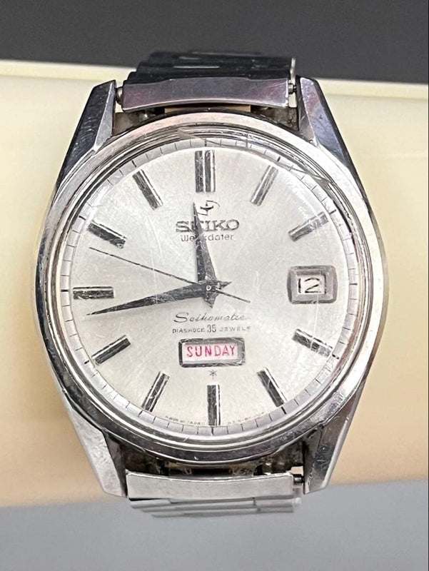Seiko Seikomatic Weekdater 6218-8970 Automatic 35 Jewels 1960s Mens Watch