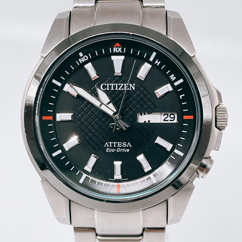 Citizen Eco-Drive Attesa Titanium Solar Quartz Analog Display Mens Watch Working