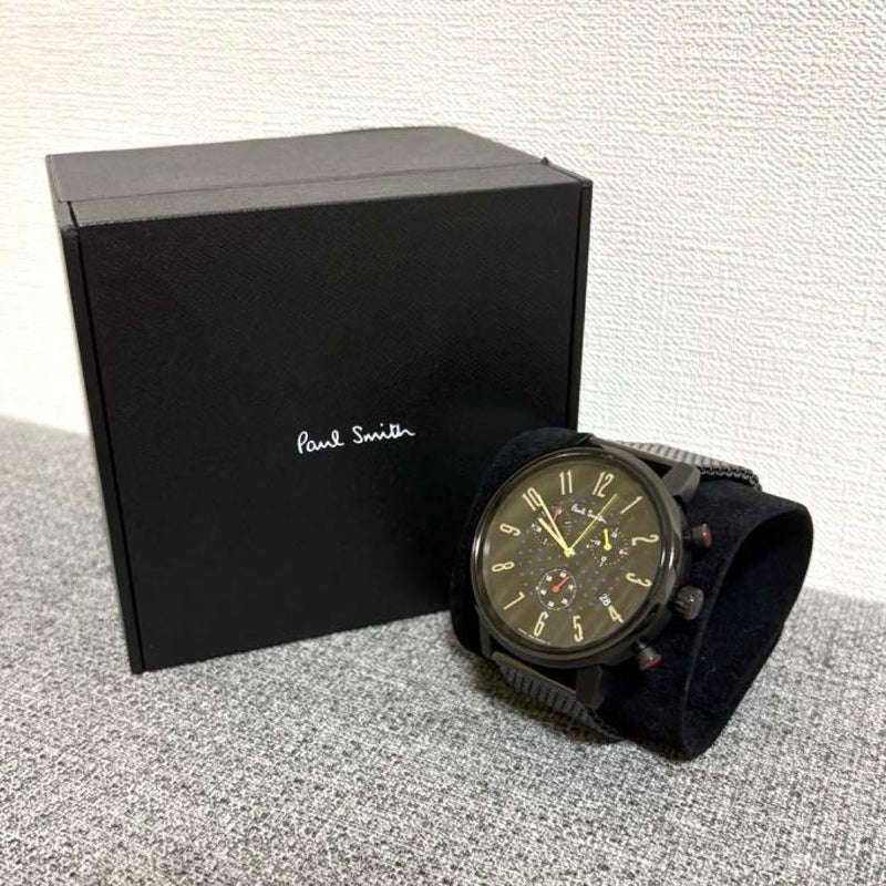 Paul Smith Church Street Chronograph J505-T021310 Black Dial Mesh Bracelet 10ATM