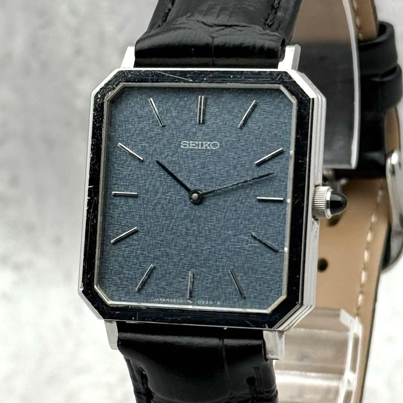 SEIKO Acier 1978 2620-5290 Quartz 27.1mm Steel Blue Gray Linen Dial Watch
