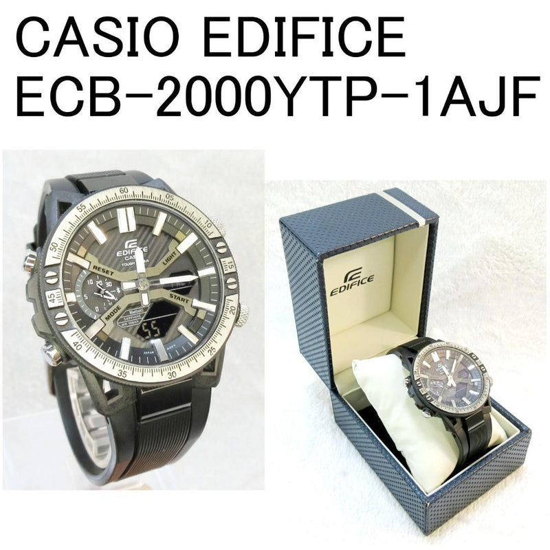 CASIO EDIFICE ECB-2000YTP-1AJF Solar Bluetooth 51mm Black IP 100M WR Watch