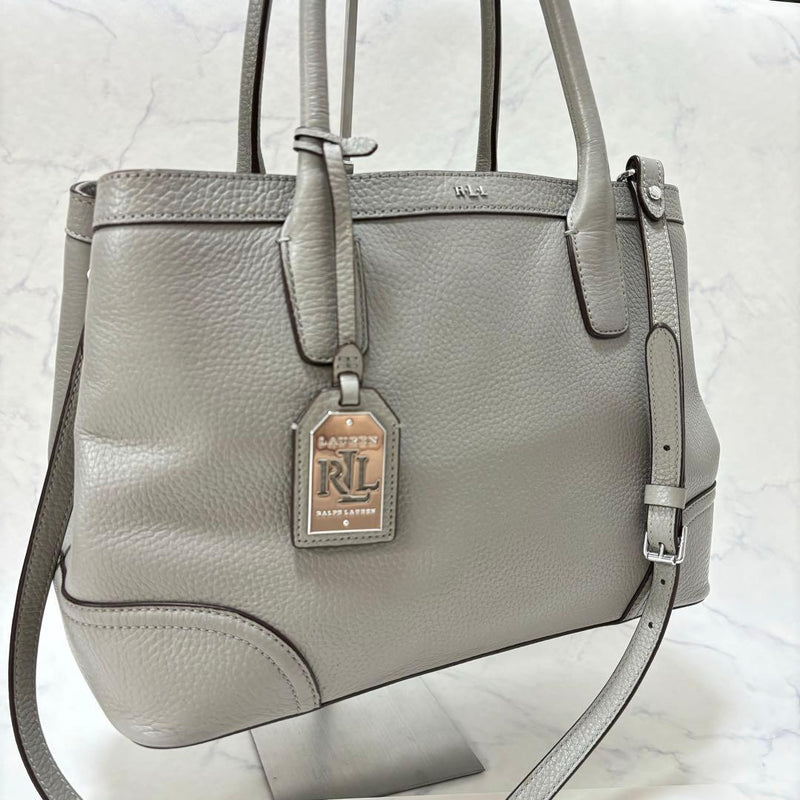 Lauren Ralph Lauren 2-Way Shoulder Bag Gray 24cm H 34cm W 15cm D 4 Pockets