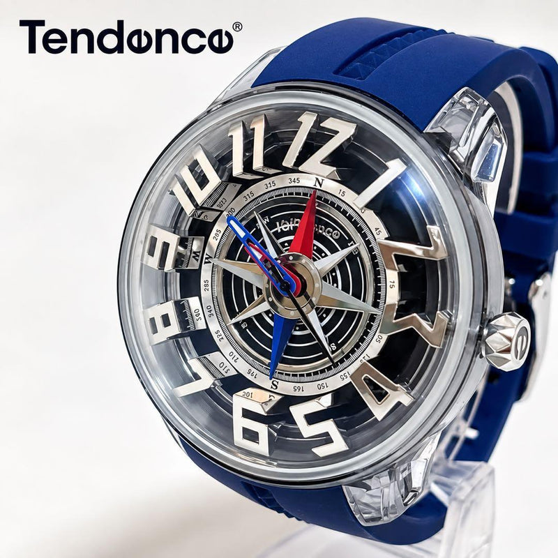 Tendence King Dome TY023006 Quartz Watch 50mm Navy Silicone 3D Index 5 ATM
