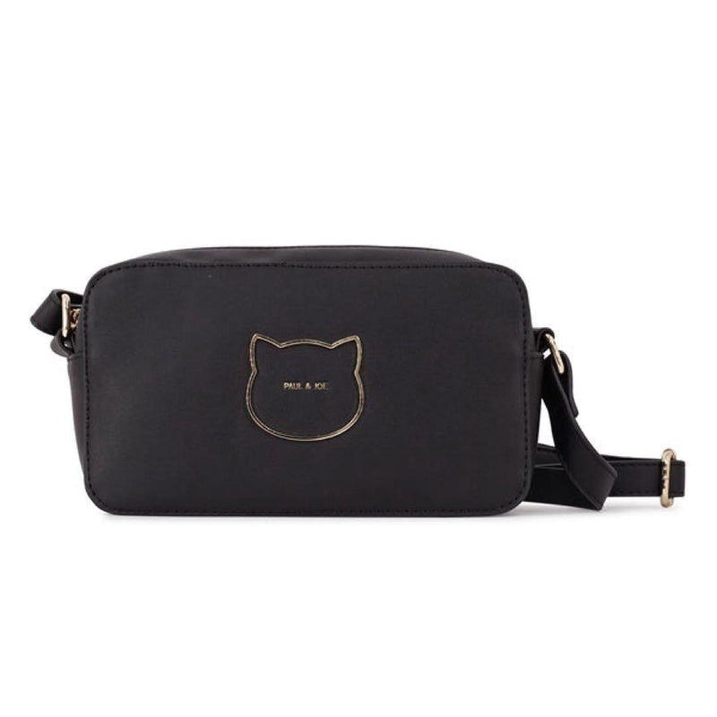 BIG CAT METAL Mini Shoulder Bag Gold Cat Frame Synthetic Leather W8.3in