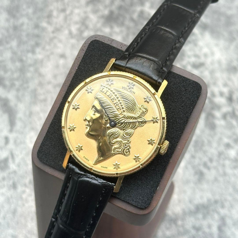 Vulcain Liberty Coin Hand-wound Swiss Made Round Liberty Head Dial 12 Star
