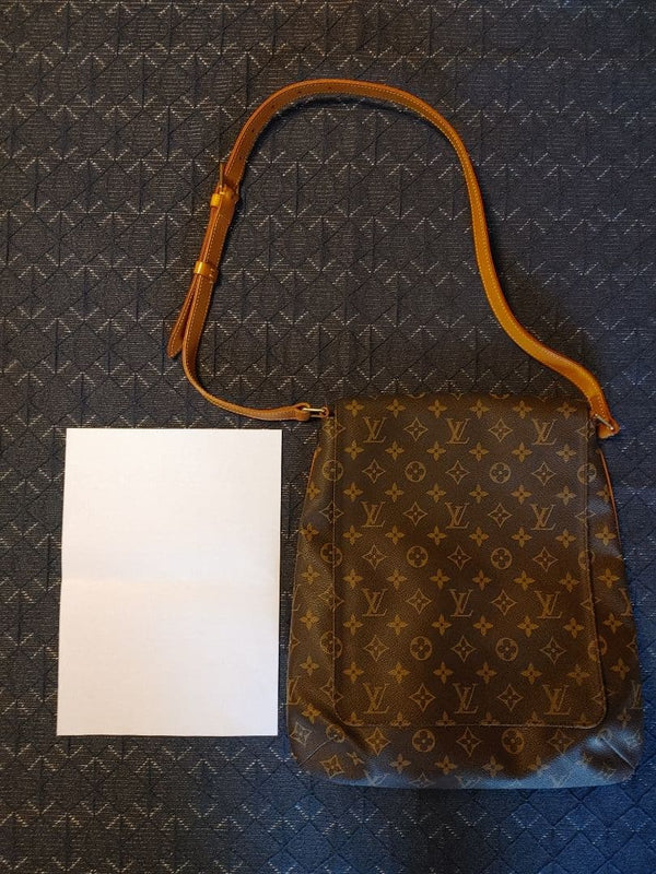LOUIS VUITTON Musette Shoulder Bag Monogram Canvas Brown M51256 Adjustable