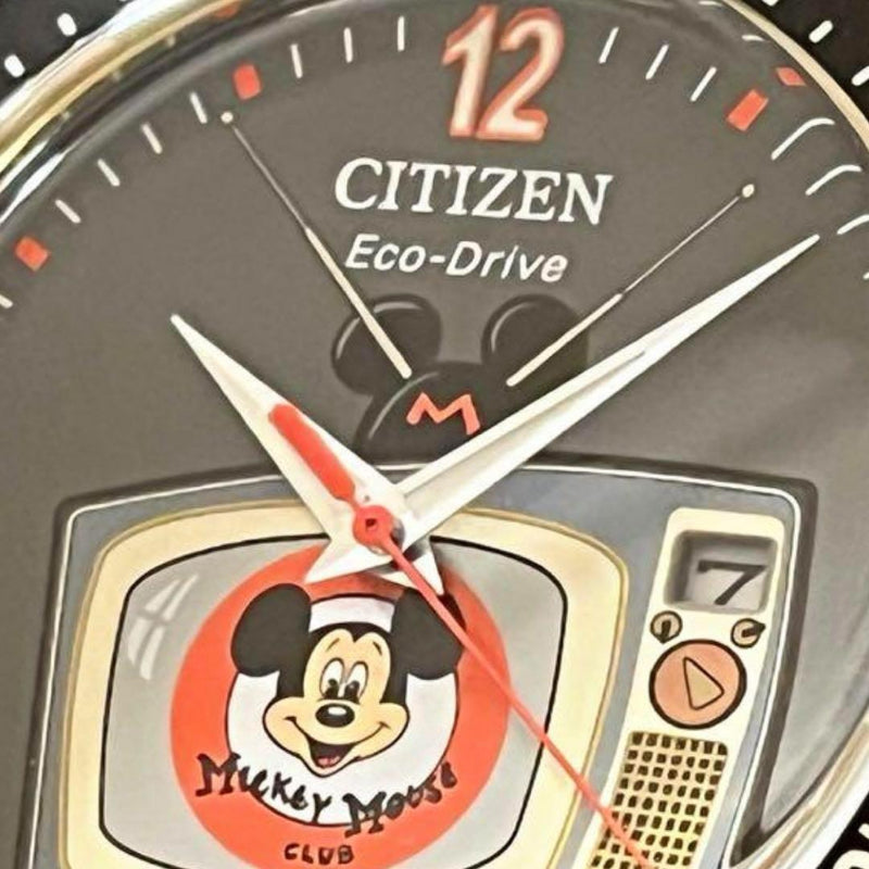 CITIZEN Mickey Mouse Disney Solar Eco-Drive Watch 42mm Gray Dial Gray Band 100m