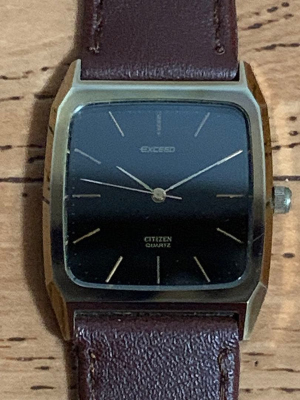 CITIZEN EXCEED 2730-271874 Quartz 27mm Bracelet Mens Watch 1980 TiN UHAG