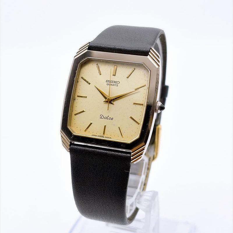 SEIKO Dolce 5931-5430 Quartz Analog 1984 32.1mm Case Brown Dial Dress Watch