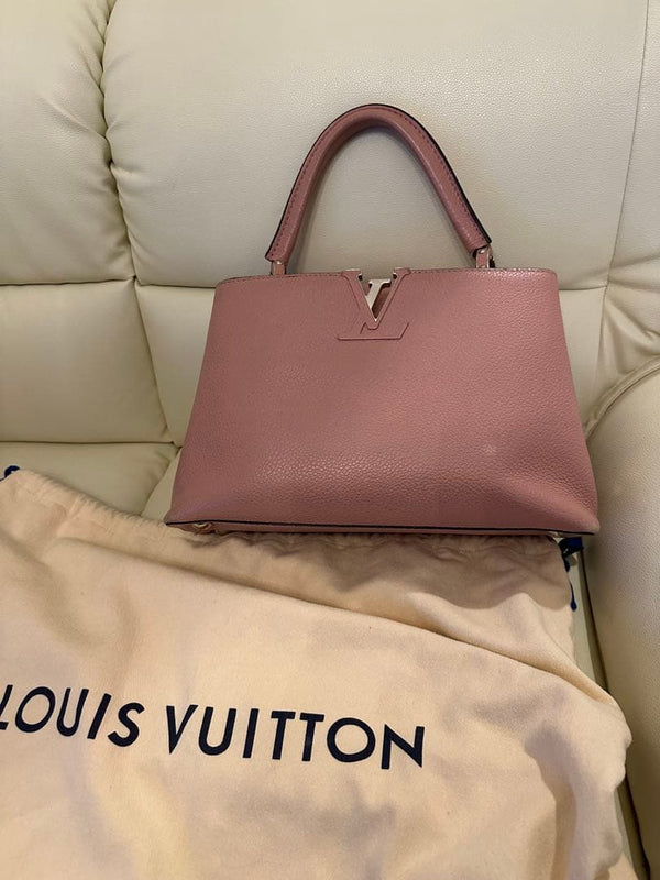Louis Vuitton Capucines Shoulder Bag PM/MM Magnolia Pink Beige 2019 France HW